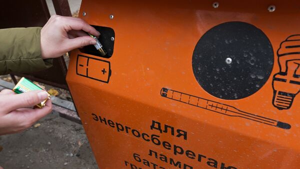 Контейнер для сбора ламп, батареек и градусников - Sputnik Южная Осетия