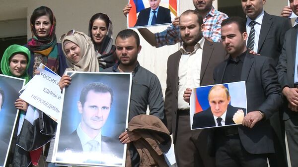 Спутник_Спасибо, Россия! - сирийцы в разных странах поблагодарили РФ за борьбу с ИГ - Sputnik Южная Осетия
