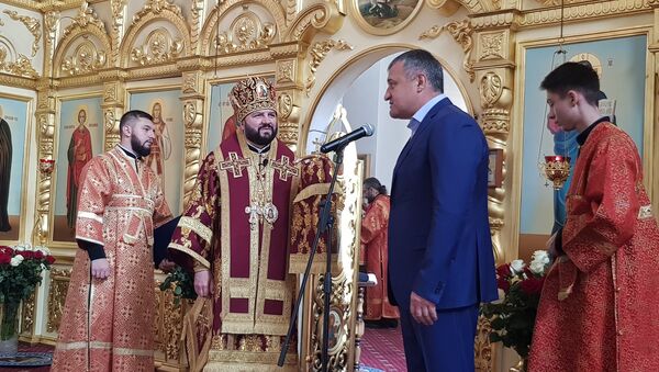 Праздничное богослужение в честь 50-летия архиепископа Владикавказского и Аланского Леонида  - Sputnik Южная Осетия
