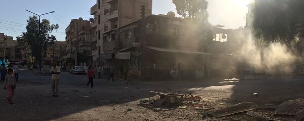 Последствия удара в Дейр-эз-Зоре Последствия удара в Дейр-эз-Зоре - Sputnik Южная Осетия