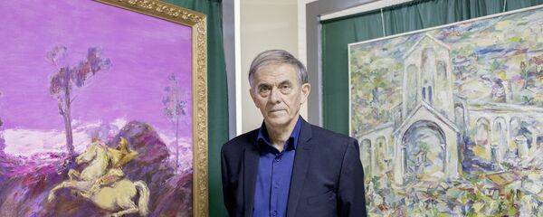 Открытие персональной выставки художника Лаврентия Касоева Открытие персональной выставки художника Лаврентия Касоева - Sputnik Южная Осетия