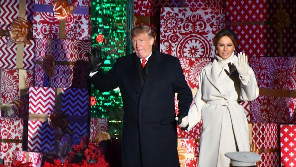 Трамп зажег огни главной елки США - Sputnik Южная Осетия