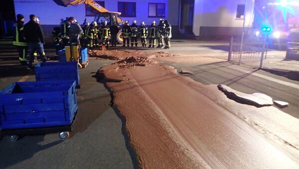 В Германии тонна шоколада вылилась на улицу и замерзла - Sputnik Южная Осетия