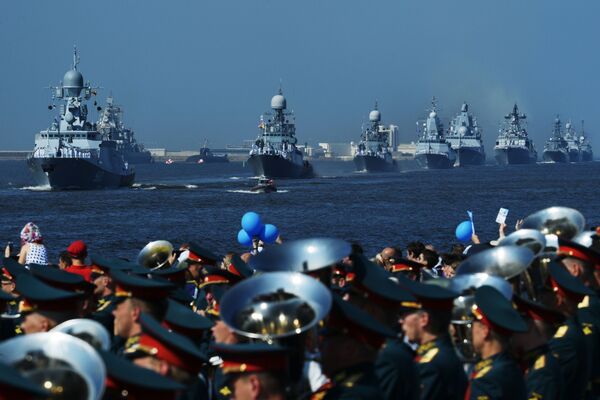 Корабли ВМФ России на главном военно-морском параде в Кронштадте - Sputnik Южная Осетия
