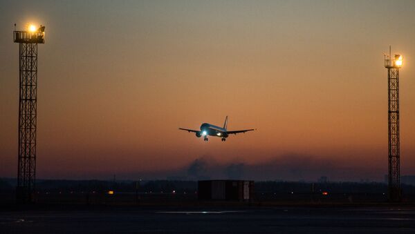 Пассажирский самолет в аэропорту Толмачево (Новосибирск). - Sputnik Южная Осетия