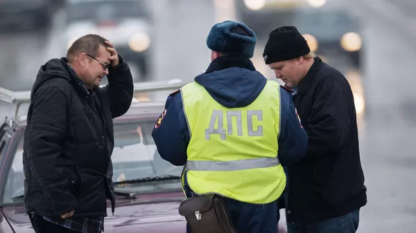 Работа сотрудников ГИБДД в Омске