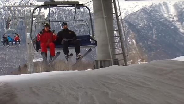Путин и Лукашенко покатались на горных лыжах в Сочи - Sputnik Южная Осетия