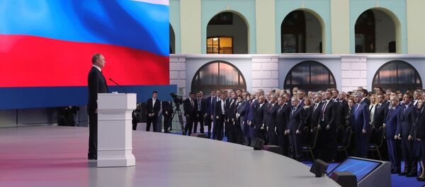 Ежегодное послание президента РФ В. Путина Федеральному Собранию Ежегодное послание президента РФ В. Путина Федеральному Собранию - Sputnik Южная Осетия