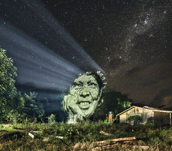 Световой портрет на деревьях в Амазонии - Sputnik Южная Осетия