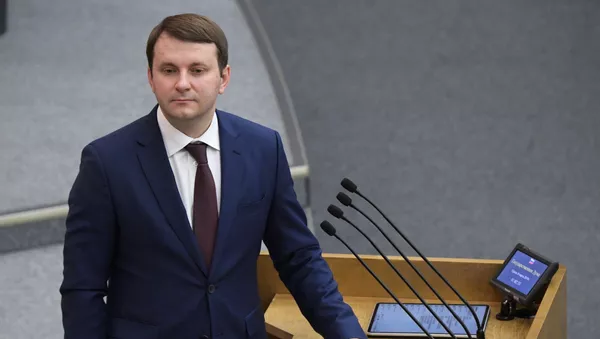 Министр экономического развития РФ Максим Орешкин на пленарном заседании Госдумы - Sputnik Южная Осетия