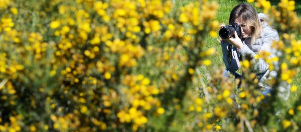 Девушка фотографирует в дендрологическом парке Южные культуры в Адлерском районе города Сочи - Sputnik Южная Осетия