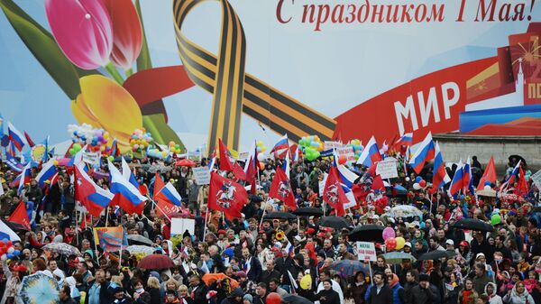 Шествие профсоюзов, приуроченное ко Дню Весны и Труда - Sputnik Южная Осетия