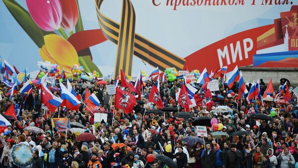 Шествие профсоюзов, приуроченное ко Дню Весны и Труда - Sputnik Южная Осетия