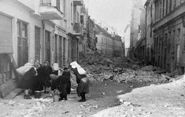 Район cтарого города Риги после ухода фашистов, 1944 год - Sputnik Южная Осетия