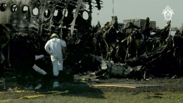 Разбор фрагментов обгоревшего фюзеляжа самолета компании Аэрофлот Sukhoi Superjet-100 на летном поле в аэропорту Шереметьево - Sputnik Южная Осетия