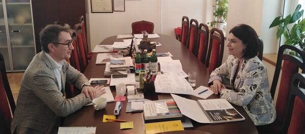 Встреча директора Госдрамтеатра Южной Осетии с ректором ГИТИСа - Sputnik Южная Осетия