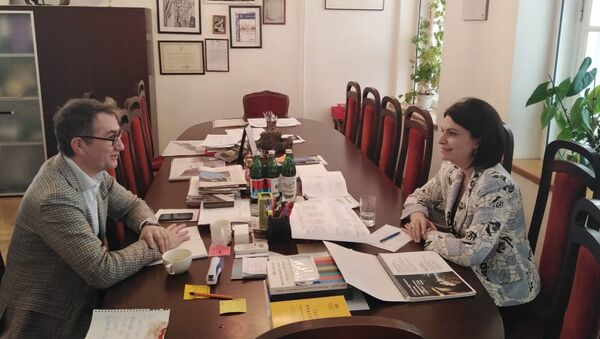 Встреча директора Госдрамтеатра Южной Осетии с ректором ГИТИСа - Sputnik Южная Осетия