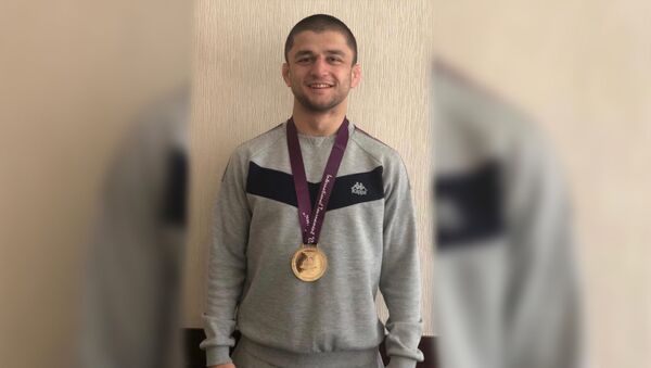Азамат Тускаев - победитель международного турнира по вольной борьбе памяти Маттео Полликоне - Sputnik Южная Осетия