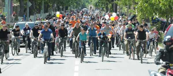 Велопробег в Цхинвале. Архивное фото Велопробег в Цхинвале. Архивное фото - Sputnik Южная Осетия