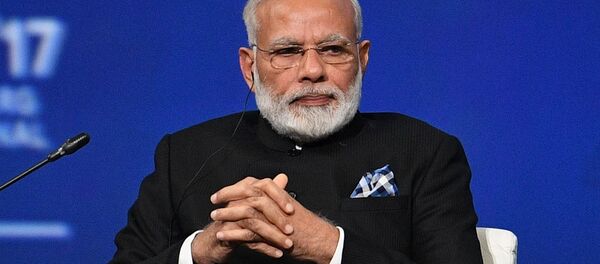Премьер-министр Индии Нарендра Моди на пленарном заседании Санкт-Петербургского международного экономического форума 2017 - Sputnik Южная Осетия
