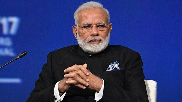 Премьер-министр Индии Нарендра Моди на пленарном заседании Санкт-Петербургского международного экономического форума 2017 - Sputnik Южная Осетия