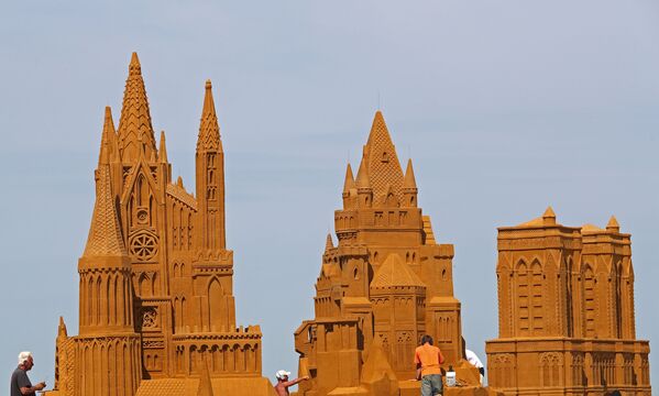Экспонат фестиваля песчаной скульптуры Мечты в Остенде, Бельгия - Sputnik Южная Осетия