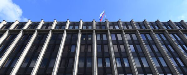 Флаг на здании Совета Федерации Федерального Собрания России Флаг на здании Совета Федерации Федерального Собрания России - Sputnik Южная Осетия