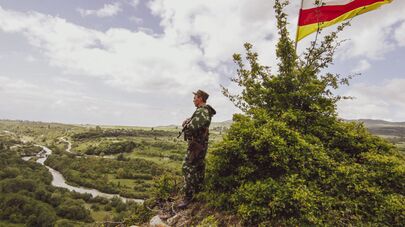 Российские пограничники на страже границ Южной Осетии