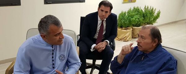 Встреча Анатолия Бибилова и Даниеля Ортеги в Никарагуа Встреча Анатолия Бибилова и Даниеля Ортеги в Никарагуа - Sputnik Южная Осетия