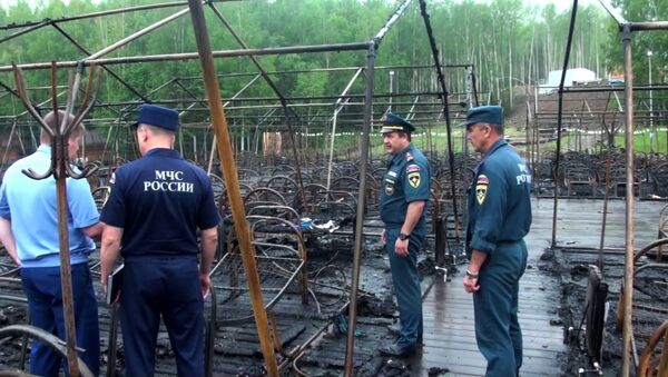 Пожар в палаточном городке в Хабаровском крае - Sputnik Южная Осетия