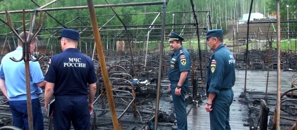 Пожар в палаточном городке в Хабаровском крае - Sputnik Южная Осетия