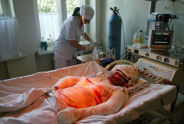 Жители Цхинвала, пострадавшие при обстреле города, в больницах Владикавказа. - Sputnik Южная Осетия