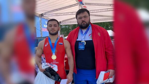 Дмитрий Джиоев - победитель международного турнира по греко-римской борьбе - Sputnik Южная Осетия