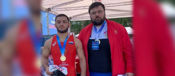 Дмитрий Джиоев - победитель международного турнира по греко-римской борьбе Дмитрий Джиоев - победитель международного турнира по греко-римской борьбе - Sputnik Южная Осетия