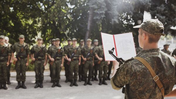 Приведение к присяге курсантов и солдат срочной службы - Sputnik Южная Осетия