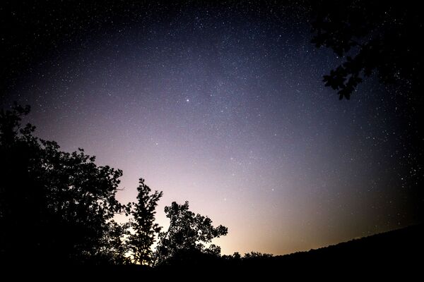 Звездное небо, наблюдаемое в Краснодарском крае во время метеорного потока Персеиды. - Sputnik Южная Осетия