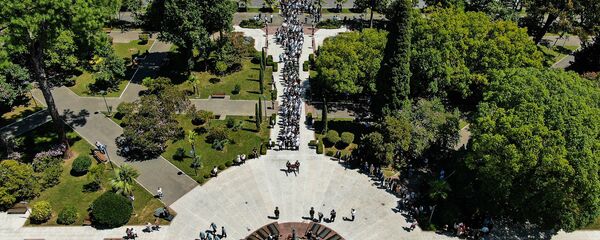 Церемония возложения в парке Боевой Славы в Сухуме, 14 августа 2019 - Sputnik Южная Осетия