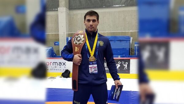 Алан Багаев - победитель первенства мира по вольной борьбе U-21 - Sputnik Южная Осетия