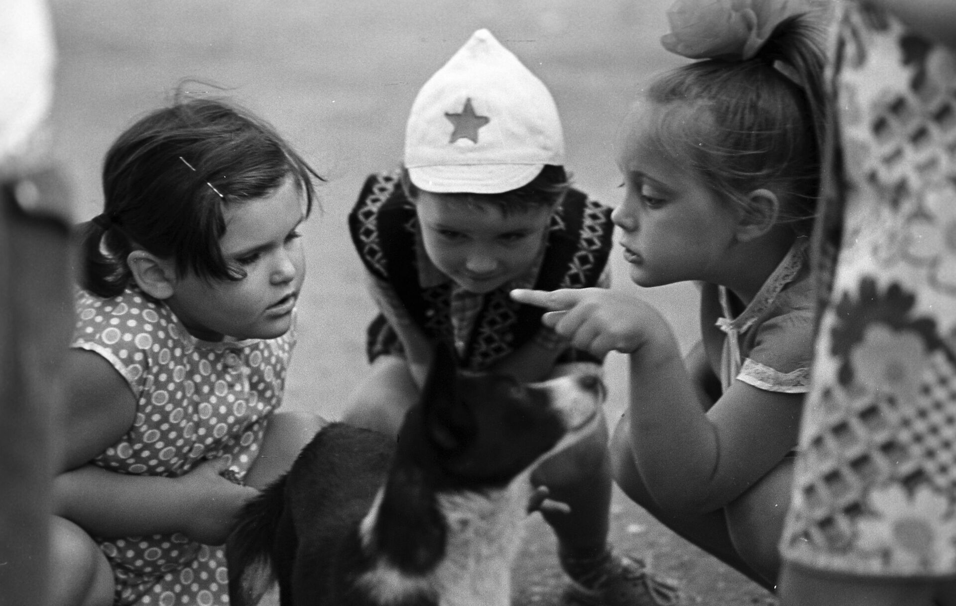 Дети играют с собакой. 1976 год - Sputnik Южная Осетия, 1920, 26.10.2021