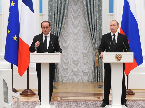 Президент РФ В.Путин встретился с президентом Франции Франсуа Олландом - Sputnik Южная Осетия