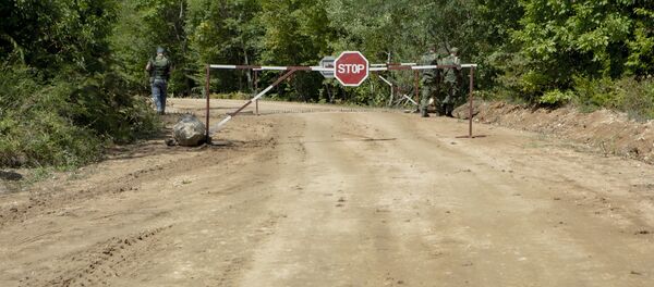 Пост правоохранительных органов Южной Осетии в селе Уиста Пост правоохранительных органов Южной Осетии в селе Уиста - Sputnik Южная Осетия
