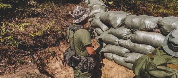 Сотрудники Погранслужбы КГБ Южной Осетии на посту у села Цнелис - Sputnik Южная Осетия