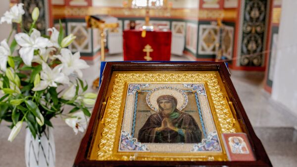 В Цхинвал привезли православную икону Пресвятой Богородицы Умягчение злых сердец - Sputnik Южная Осетия