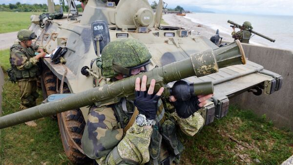 Тактические учения на российской военной базе в Абхазии - Sputnik Южная Осетия