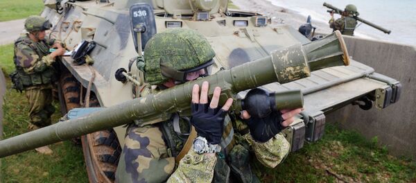 Тактические учения на российской военной базе в Абхазии Тактические учения на российской военной базе в Абхазии - Sputnik Южная Осетия