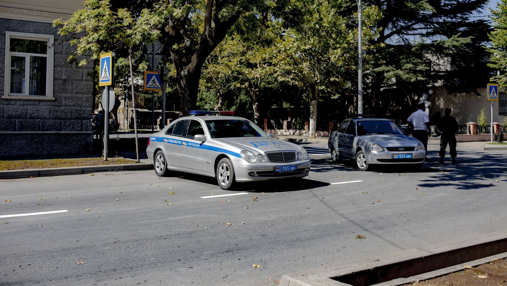 Полицейские машины Южной Осетии