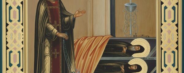 Икона Сергий Радонежский у гроба родителей - Sputnik Южная Осетия