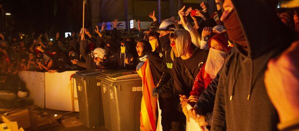 Акции протеста в Барселоне Акции протеста в Барселоне - Sputnik Южная Осетия