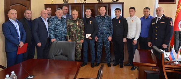 За мужество и отвагу: глава МВД наградил отличившихся сотрудников За мужество и отвагу: глава МВД наградил отличившихся сотрудников - Sputnik Южная Осетия