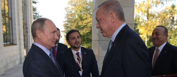 Президент РФ В. Путин встретился с президентом Турции Р. Т. Эрдоганом - Sputnik Южная Осетия